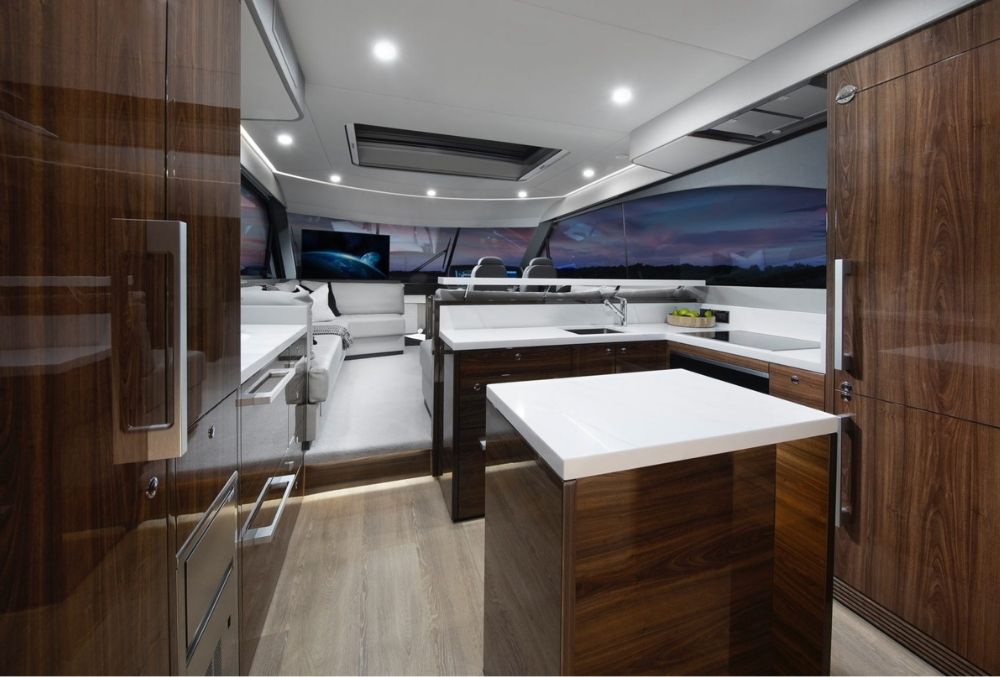 Maritimo S60 galley