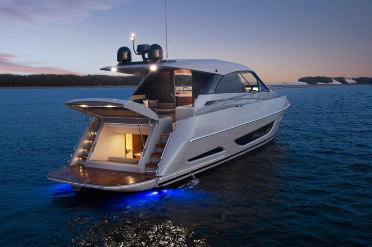Luxury sedan cruiser at dusk